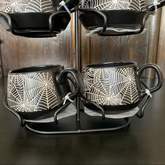 Spider Webs Halloween Mug Stack with Stand - Coco & Lola - Picture 6 of 15